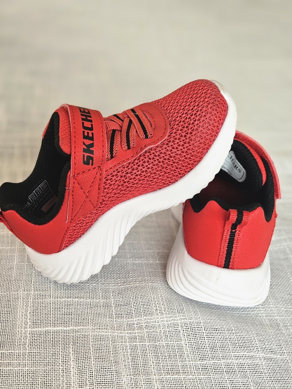 Skechers Kids Red Mesh Slip-On Sneakers - Picture 4 of 8